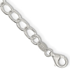 Sterling Silver Half Round Wire Curb Bracelet 7in