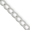 Sterling Silver Half Round Wire Curb Bracelet 5mm