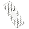 Sterling Silver Money Clip with Diagonal Lines