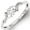 Sterling Silver 1/8 ct Diamond Promise Ring