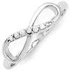 Sterling Silver Infinity Ring with Cubic Zirconias