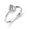 Child's Ladybug Ring Rhodium-plated Sterling Silver