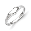 Rhodium-plated Sterling Silver Child's Heart Ring