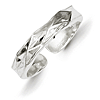 Sterling Silver Toe Ring with Facets