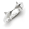 Sterling Silver Polished Dolphin Toe Ring