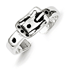 Sterling Silver Antiqued Buckle Toe Ring