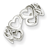 Sterling Silver Cut-out Hearts Toe Ring