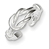 Sterling Silver Love Knot Toe Ring