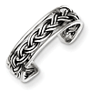 Sterling Silver Antiqued Braided Toe Ring