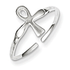 Sterling Silver Ankh Egyptian Cross Toe Ring