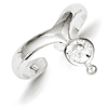 Sterling Silver Dangle CZ Toe Ring
