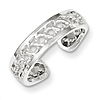 Sterling Silver Toe Ring with Rope Design