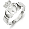 Fancy Claddagh Ring - Sterling Silver