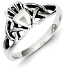 Antiqued Sterling Silver Claddagh Ring