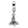 Sterling Silver Reflections Holly Leaf Dangle Bead