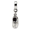 Sterling Silver Reflections Baby Shoe Dangle Bead
