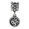 Sterling Silver Reflections Om Symbol Dangle Bead