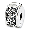 Sterling Silver Reflections Flower Hinged Clip Bead