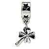 Sterling Silver Reflections 4-leaf Clover Dangle Bead