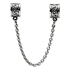 Sterling Silver Reflections Security Chain Bead with Flowers