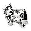 Sterling Silver Reflections Kids Cow with Bow Bead