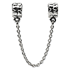 Sterling Silver Reflections Security Chain Heart Bead