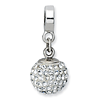 Sterling Silver Reflections Apr Swarovski Crystal Ball Dangle Bead