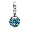 Sterling Silver Reflections Dec Swarovski Crystal Ball Dangle Bead