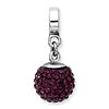 Sterling Silver Reflections Jun Swarovski Crystal Ball Dangle Bead