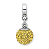 Sterling Silver Reflections Nov Swarovski Crystal Ball Dangle Bead