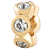 Sterling Silver Gold-plated Reflections Apr Swarovski Elements Bead
