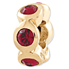 Sterling Silver Gold-plated Reflections Jul Swarovski Elements Bead