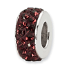 Sterling Silver Reflections Jun Double Row Swarovski Crystal Bead