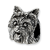 Sterling Silver Reflections Yorkshire Terrier Head Bead
