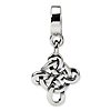 Sterling Silver Reflections Celtic Weave Cross Dangle Bead
