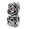 Sterling Silver Reflections Pink CZ Connector Bead