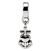 Sterling Silver Reflections Heart Cross Anchor Dangle Bead