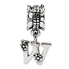 Sterling Silver Reflections Letter W Dangle Bead