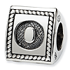 Sterling Silver Reflections Letter O Triangle Block Bead