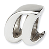 Sterling Silver Reflections Letter A Script Bead