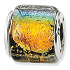 Sterling Silver Rainbow Shatter Dichroic Glass Bead