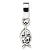 Sterling Silver Reflections Icthus Dangle Bead