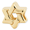 Sterling Silver Gold-plated Reflections Star of David Bead