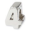 Sterling Silver Reflections Numeral 4 Bead