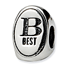 Sterling Silver Reflections Best Friend Trilogy Oval Bead