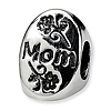 Sterling Silver Reflections #1 Mom Trilogy Oval Bead