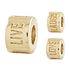 Sterling Silver Gold-plated Reflections Live Laugh Love Spacer Bead
