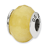 Sterling Silver Reflections Yellow Quartz Stone Bead