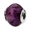 Sterling Silver Reflections Purple Smooth Magnasite Stone Bead