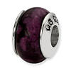 Sterling Silver Reflections Slender Purple Magnasite Stone Bead